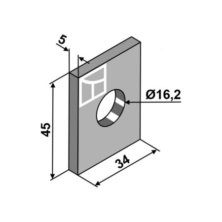 Placuta fixare surub 45x5x34