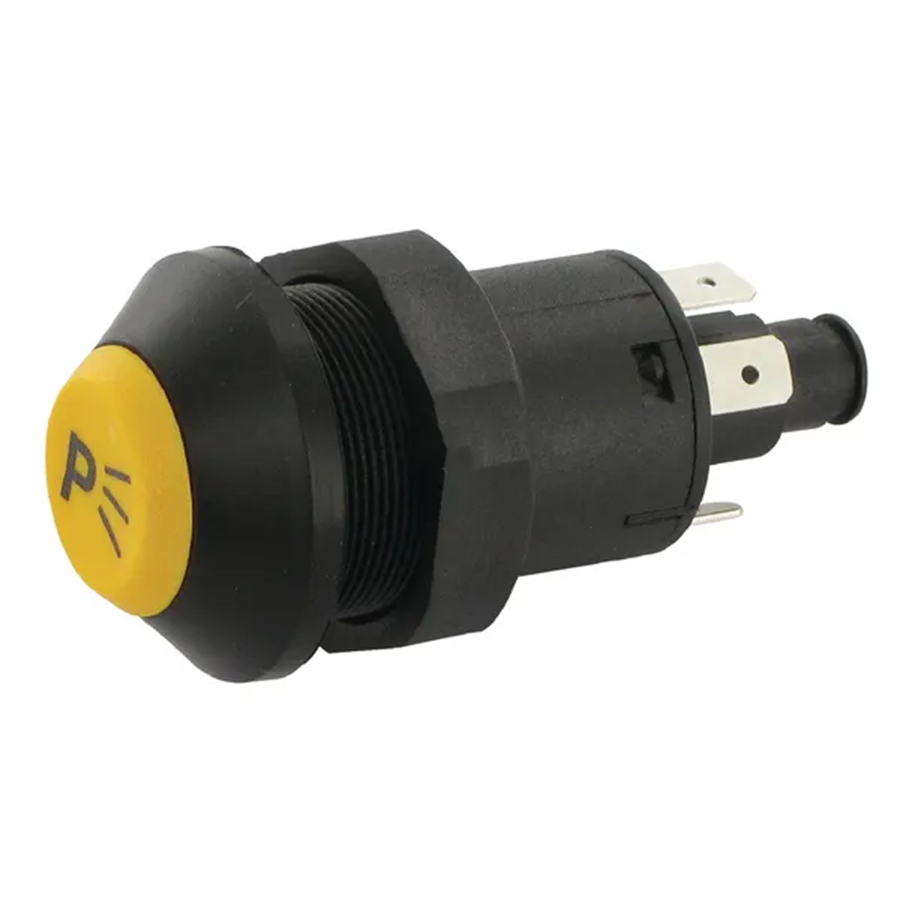 Comutator tip buton lumini parcare rotund galben