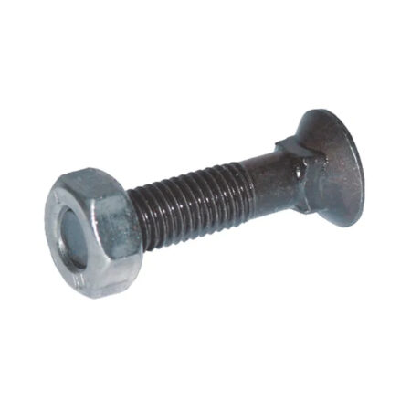 Șurub plug cu gât pătrat și piuliță M12x65mm