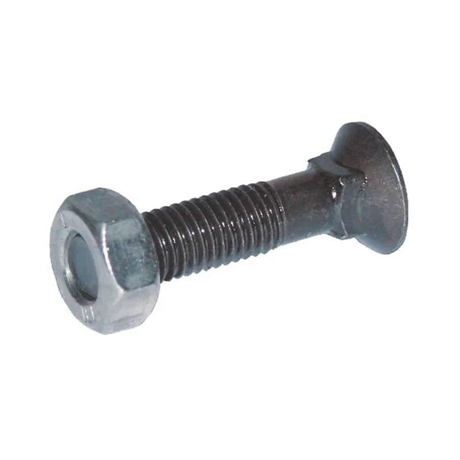 Șurub plug cu gât pătrat și piuliță M12x65mm