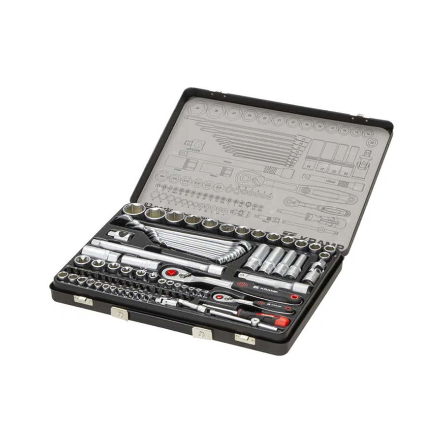 Set chei fixe și tubulare cu profil interior și exterior 1/4" și 1/2" 82 piese