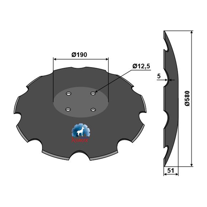 Disc crestat 580 Niaux 9771.03.025.1 IH