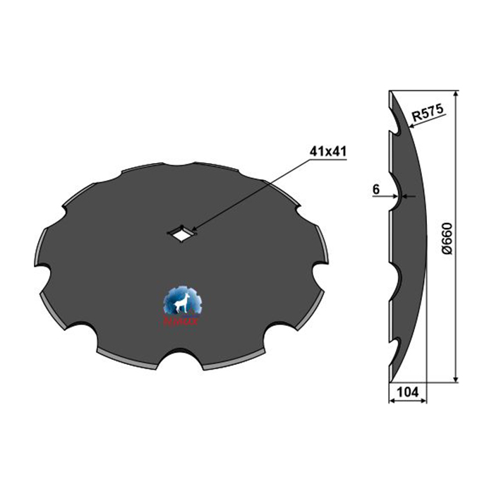 Disc crestat 660mm