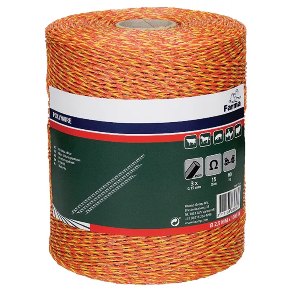 Cablu gard electric 1000m 3x0,16mm fire otel inoxidabil