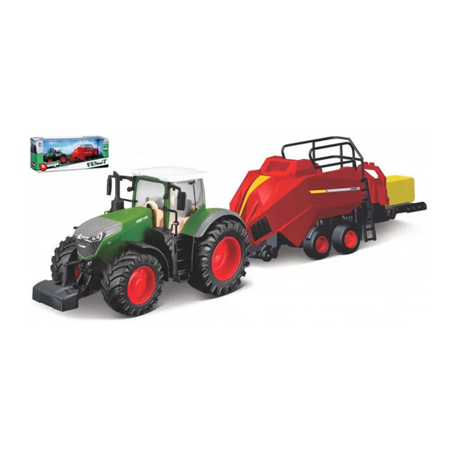 Tractor Fendt 1050 Vario cu presă de balotat